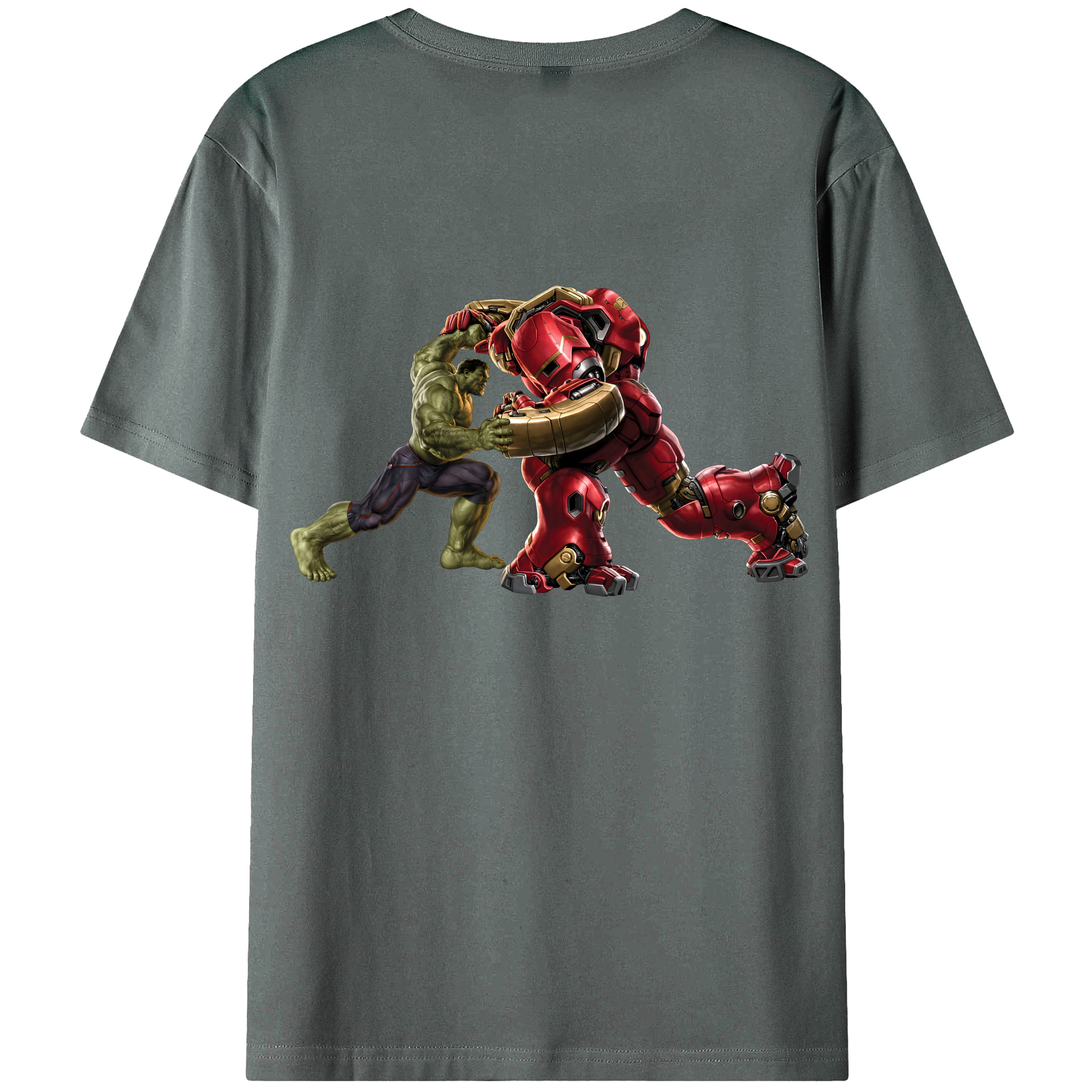 （画像用） アベンジャーズ The Avengers 綿100％ メンズ半袖Tシャツ（バックプリント） 通気性